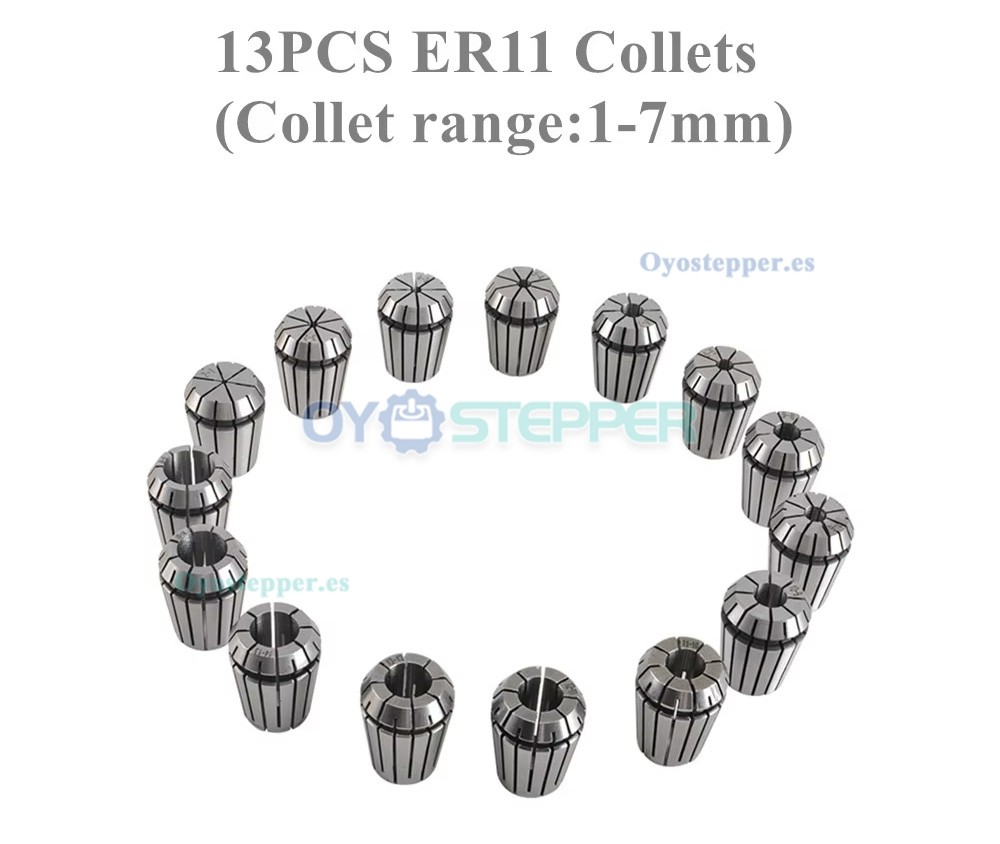 Juego de 13 pinzas ER11/ER16/ER20/ER25/ER32 para husillo CNC